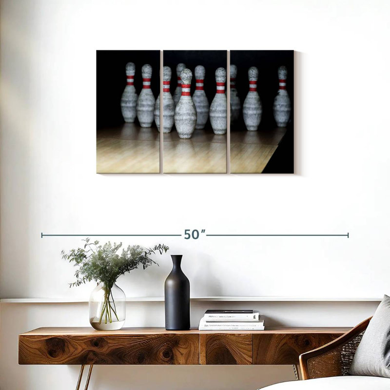 Old Bowling Pins, 20" H x 33" W