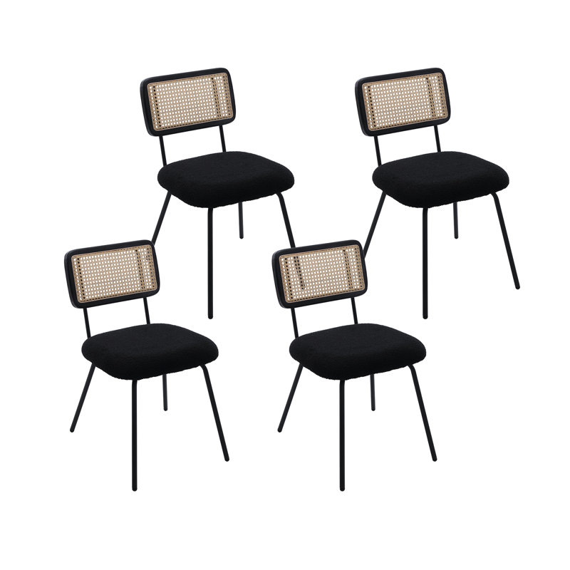 Lashounda 18.25'' H Upholstered Side Chair, Black