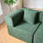 3-Piece 106" L-Shaped Velvet Upholstered Modular Sectional Sofa-778614560