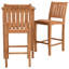 Ensemble de bar en bois de teck avec table bistro carrée et tabourets Abacho-109480871-109480872
