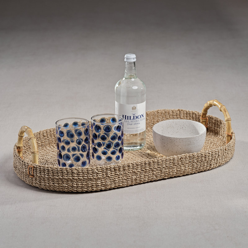 Abaca / plateau en bambou Teyen, H 2,5 po x l 13 po x P 22 po