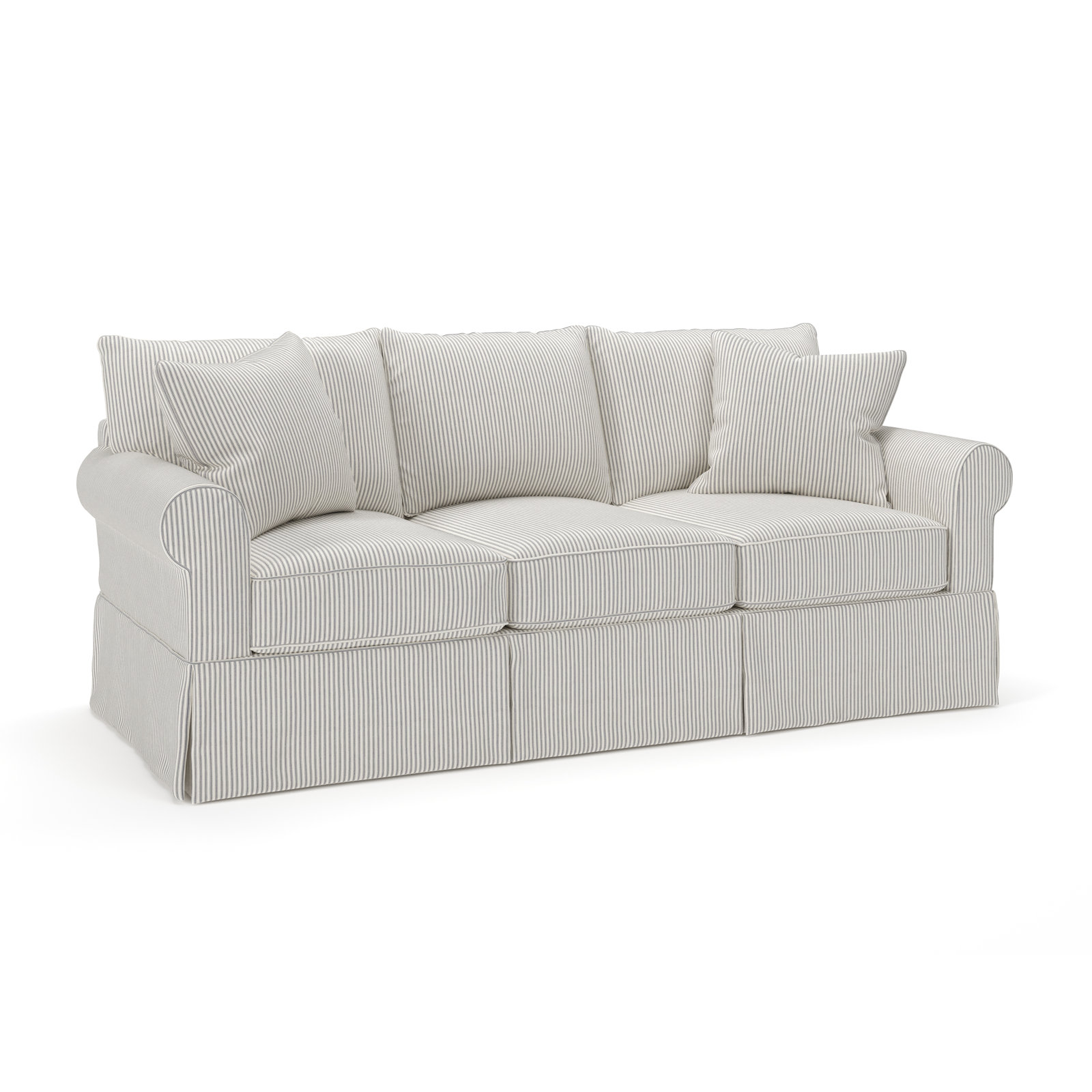 Amari 89'' Sofa, Cruise Adrift Striped Basketweave