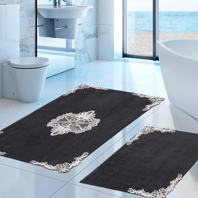 Ensemble de tapis de bain 2 pièces Neva, Fuchsia 2