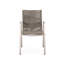 Chaise de salle à manger d'extérieur moderne en aluminium avec siège en corde (ensemble de 2)