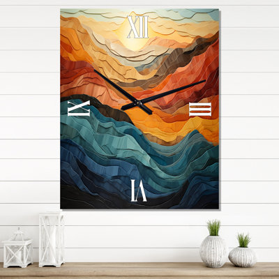 Horloge murale Jefrey - Paysages surdimensionnée