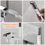 Robinet de baignoire sur pied pour salle de bain avec robinet à fixation au sol et douche à main-61387021
