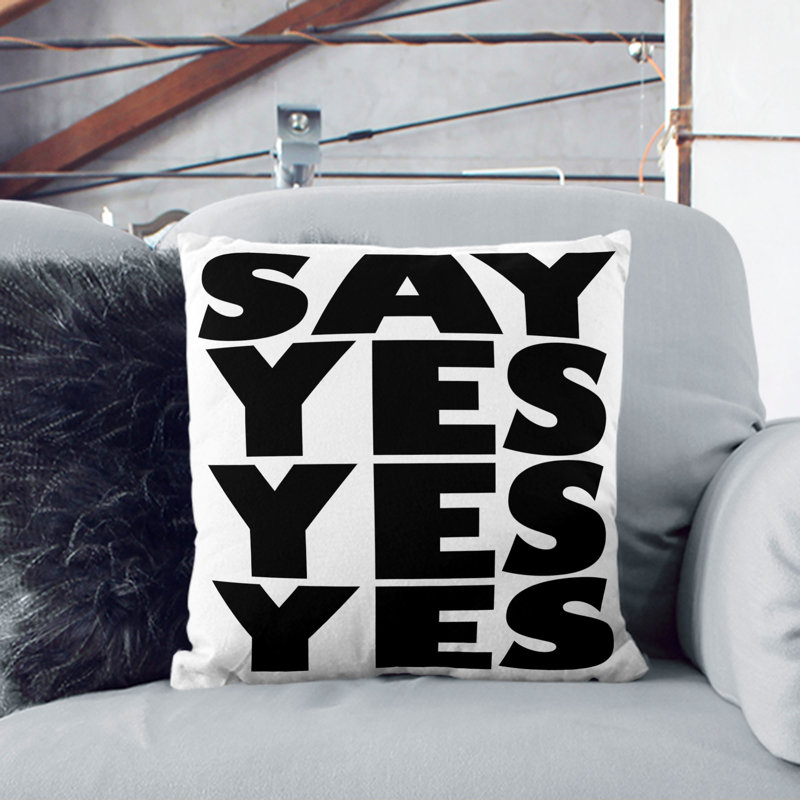 Square Cushion, White, 55cm H x 55cm W x 20cm D