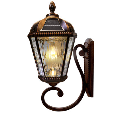 Royal Bulb Solar Light Wall Mount Brushed Bronze