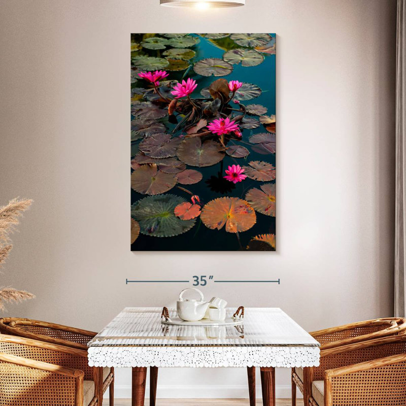 Harnek Lily Pond, 51" H x 34" W