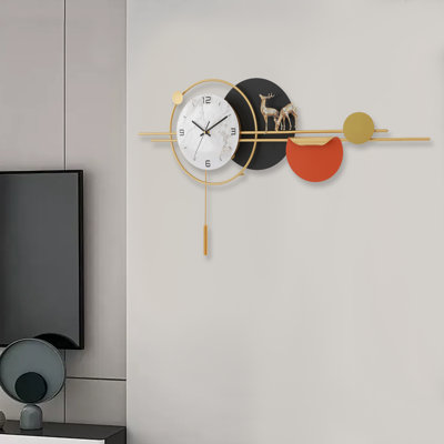 Horloge murale décorative moderne grande horloge murale silencieuse pour le salon