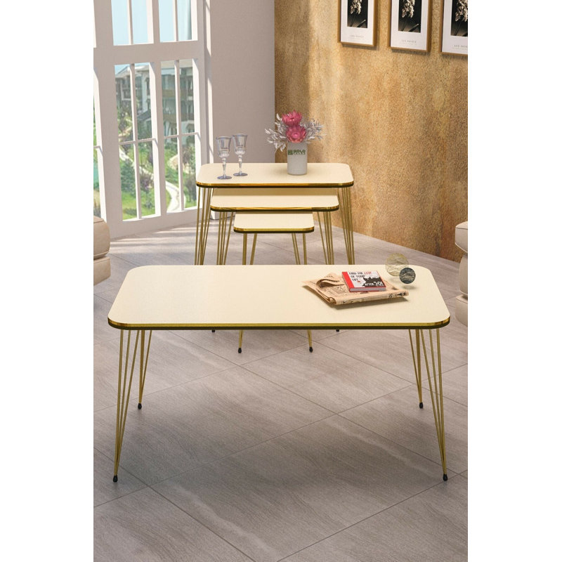 Tania 35cm Console Table, Cream White