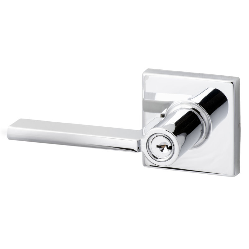 Levier d'entrée carré Mesa, plat , Chrome poli
