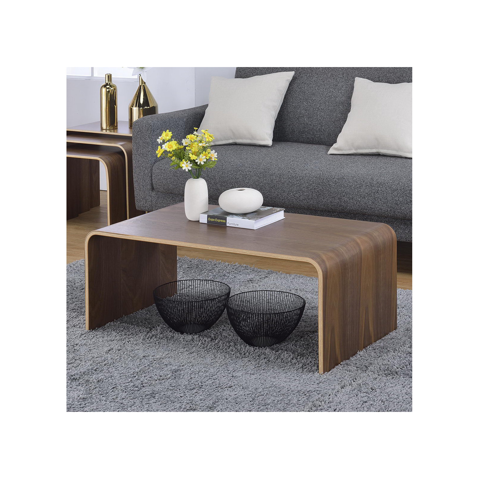 Trisler Coffee Table, Walnut
