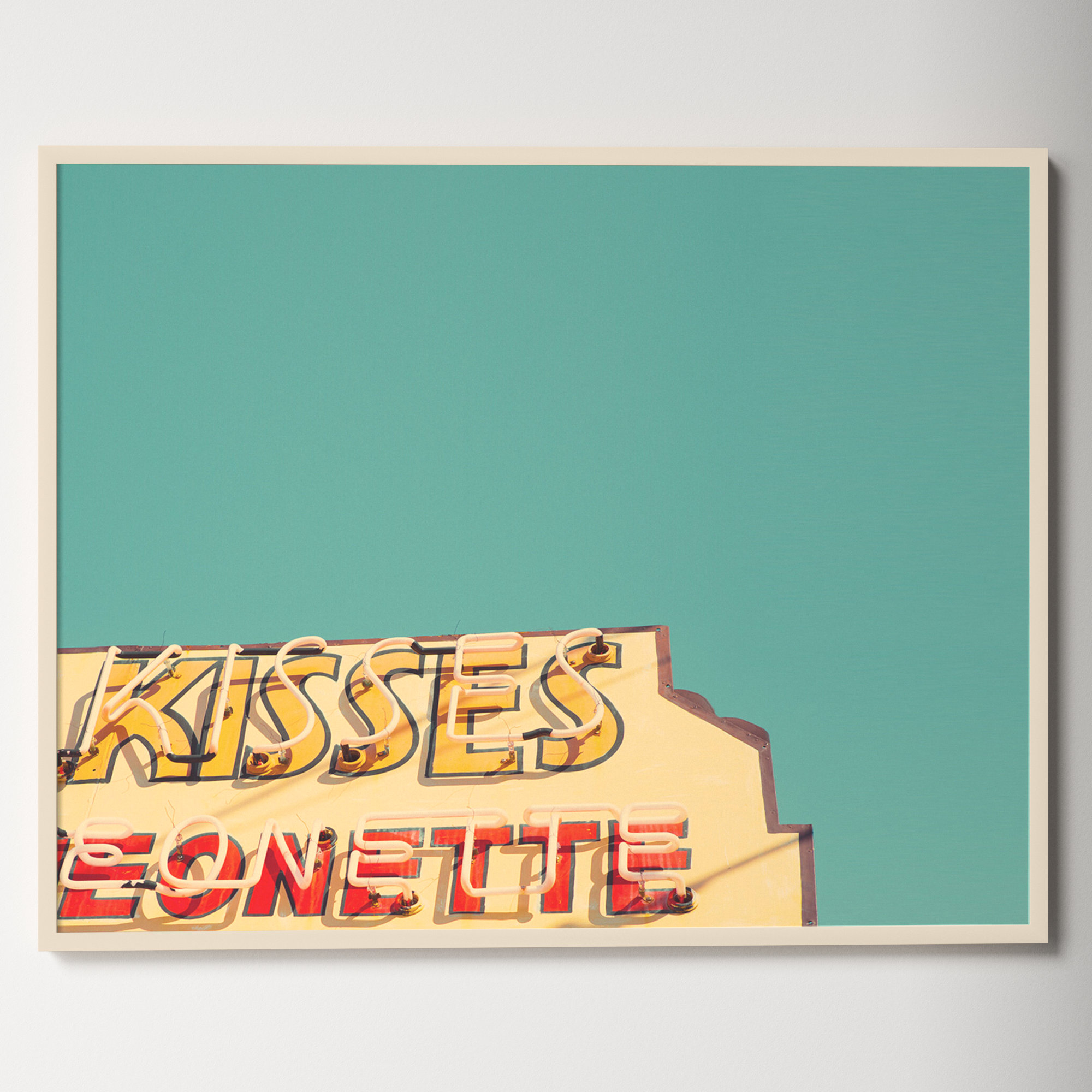 Kisses by Robert Cadloff, 34.25" H x 43.25" W x 0.88" D, Brown