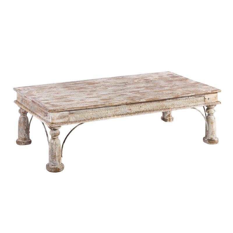 Peeples Solid Wood Four Leg Coffee Table