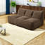 Canapés de compression, pouf poire en velours côtelé de 135 cm, brun moderne pour la maison-1670472136