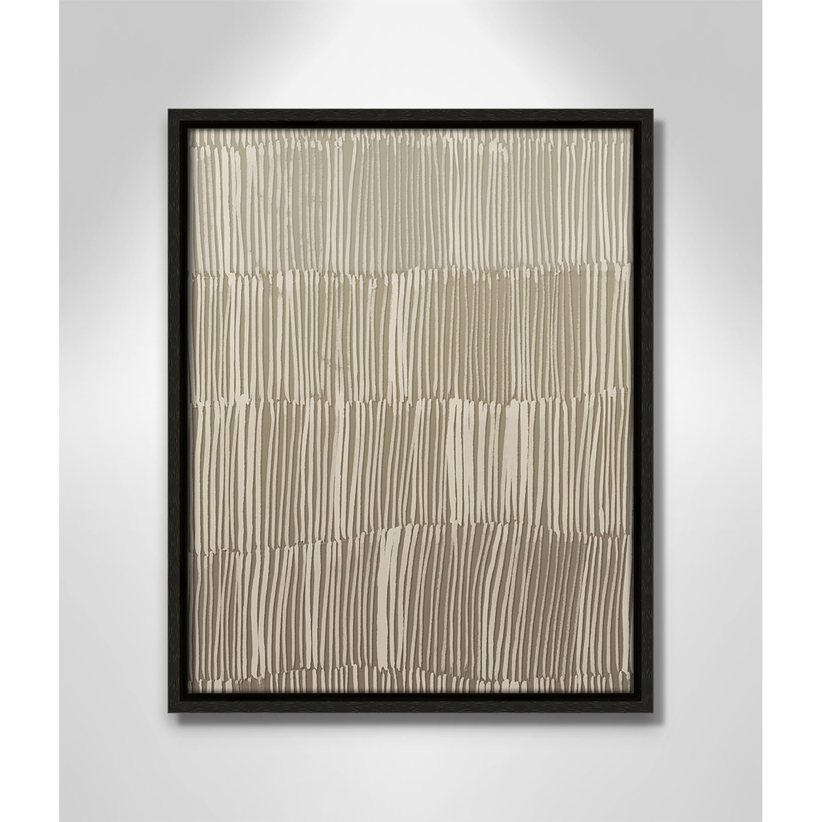 Linear Calm II Print by , 15.5" H x 12.5" W, Espresso Floater
