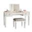 Bureau de maquillage en miroir pour chambre à coucher - coiffeuse avec rangement facile à assembler en 30 minutes