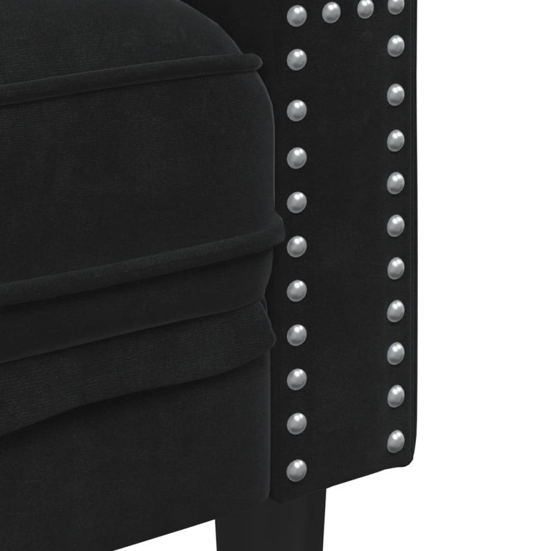 Chesterfield Sofa Set Black