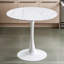Table ronde texturée en marbre, table de salle à manger, table de salle à manger, table de cuisine, plateau en panneau de fibres à densité moyenne et base tulipe en acier, table basse pour le salon 24 po-663453334