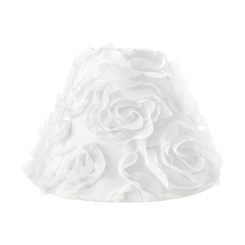 Abat-jour empire en tissu H 7 po x l 10 po (Uno), Blanc