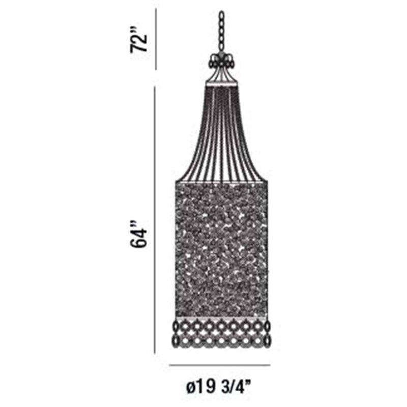 Caramel 12-Light Cylinder Chandelier 