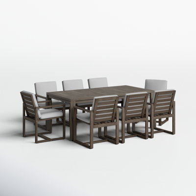 Joly 87" Eucalyptus Patio Dining Set