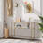 Hourigan 39.37'' Glass Top Console Table