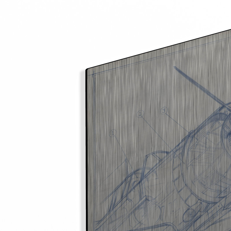 "Croquis mécanique d'avion I" par Ethan Harper, H 24 po x l 24 po