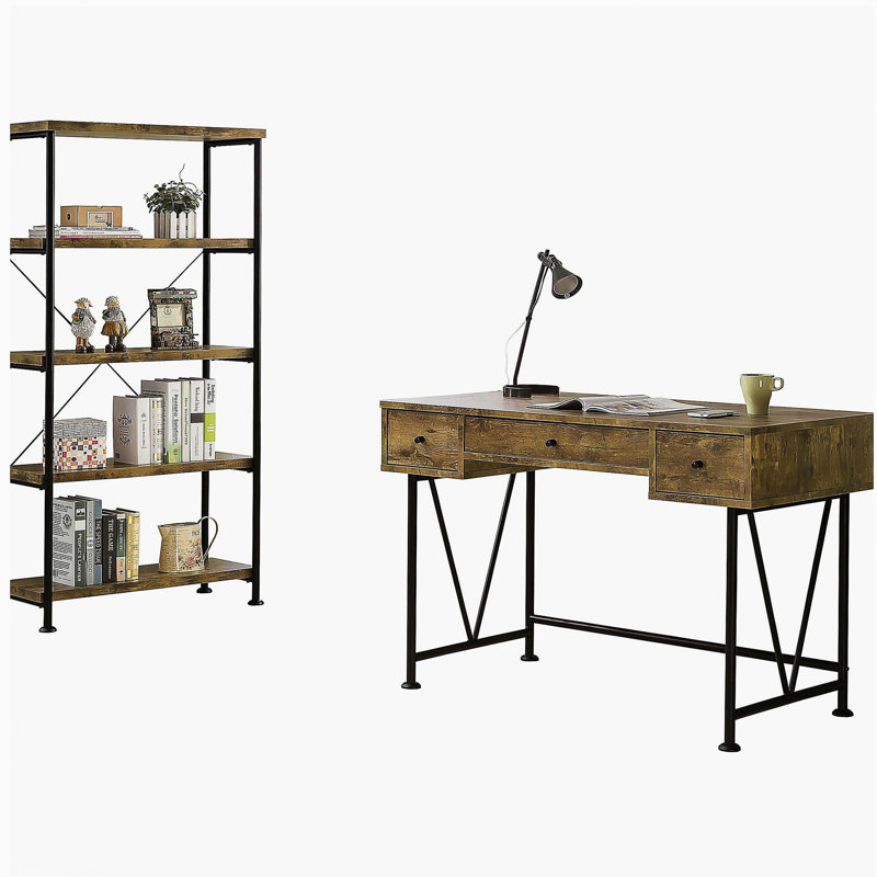Bureau d'ordinateur et bibliothèque 2 pièces Avon