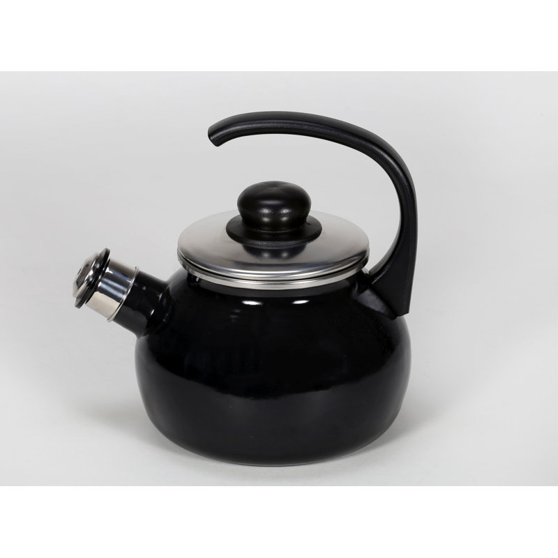 Karl Kruger Triest 2L Enamelware Whistling Stovetop Tea Kettle