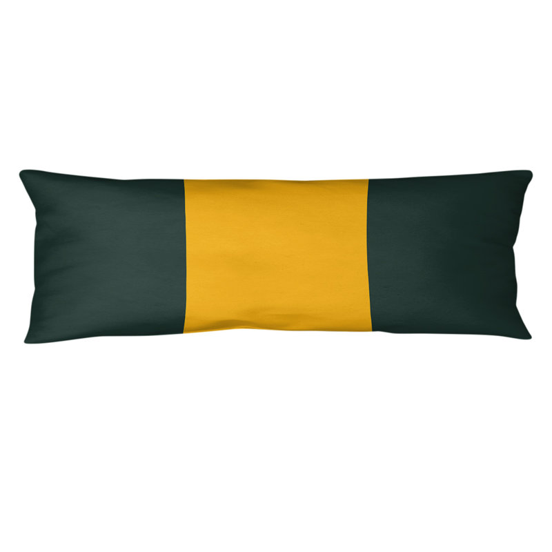 Polyester Medium Pillow, Green/Yellow, Adella Football