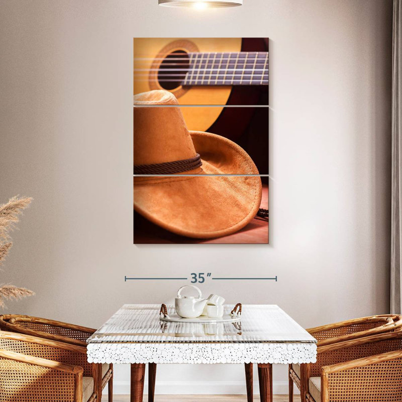 Abarca Country Hat et guitare, H 50 po x l 32 po