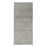 Wool Geometric Area Rug in Gray