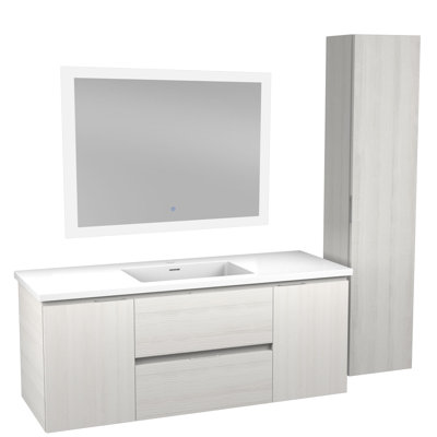 Ensemble de meuble-lavabo simple 48 po avec miroir Conques