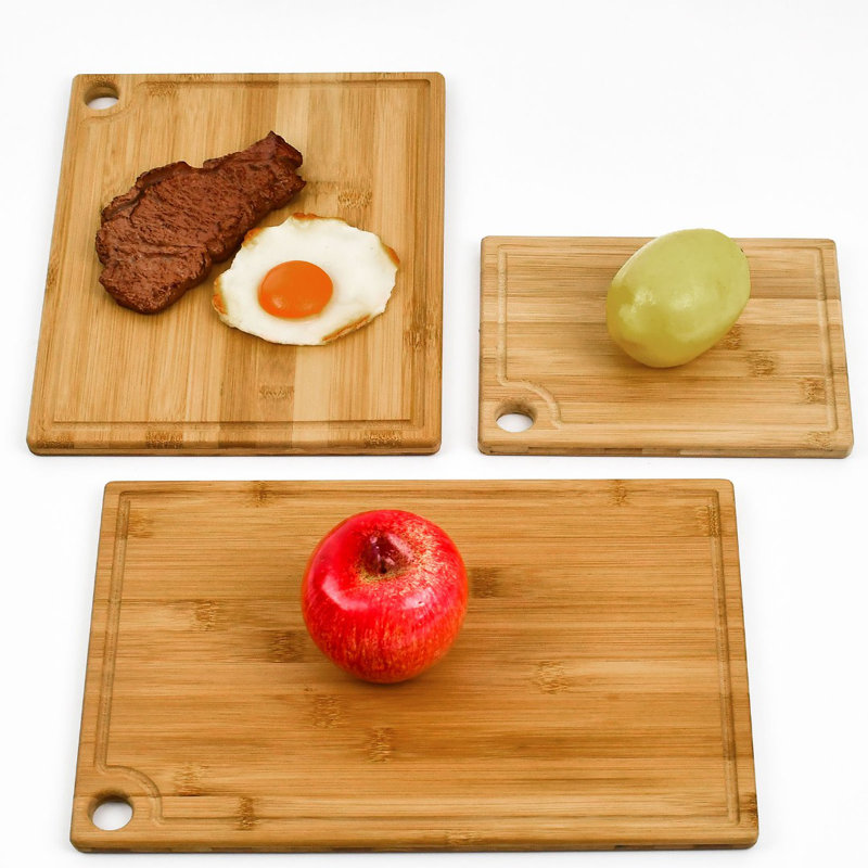 Ervine 3-Piece Bamboo Chopping Board Set