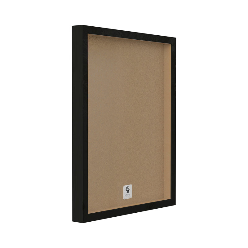 Abstract Line and Color Block Face Impression Canvas Print with Black Frame