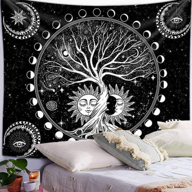 SHELLS & STARFISH - Polyester - Tapestry Wall Hanger - 150x130cm