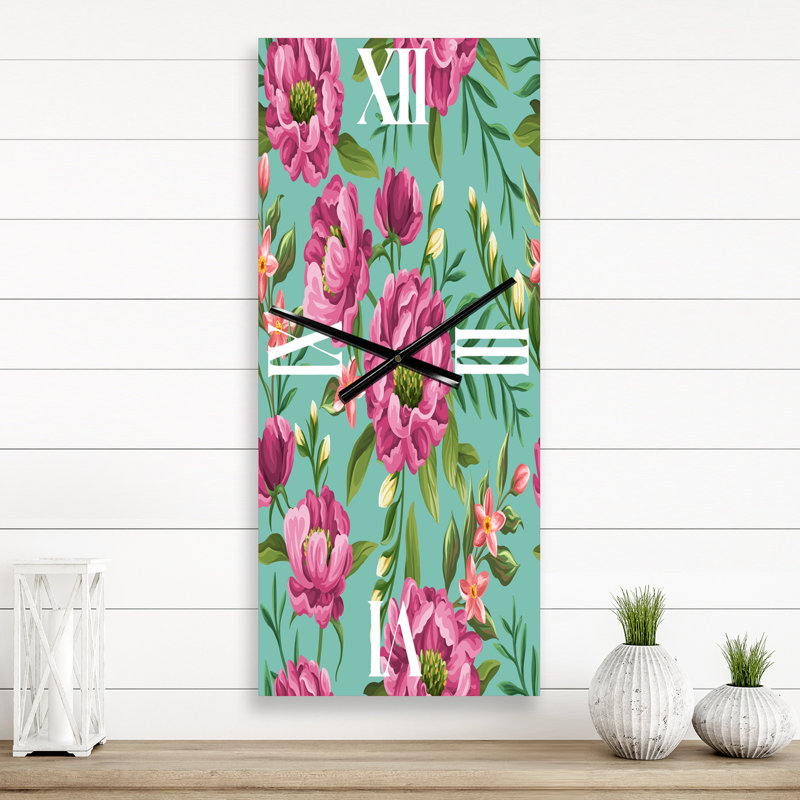 Horloge murale fuchia, Grand
