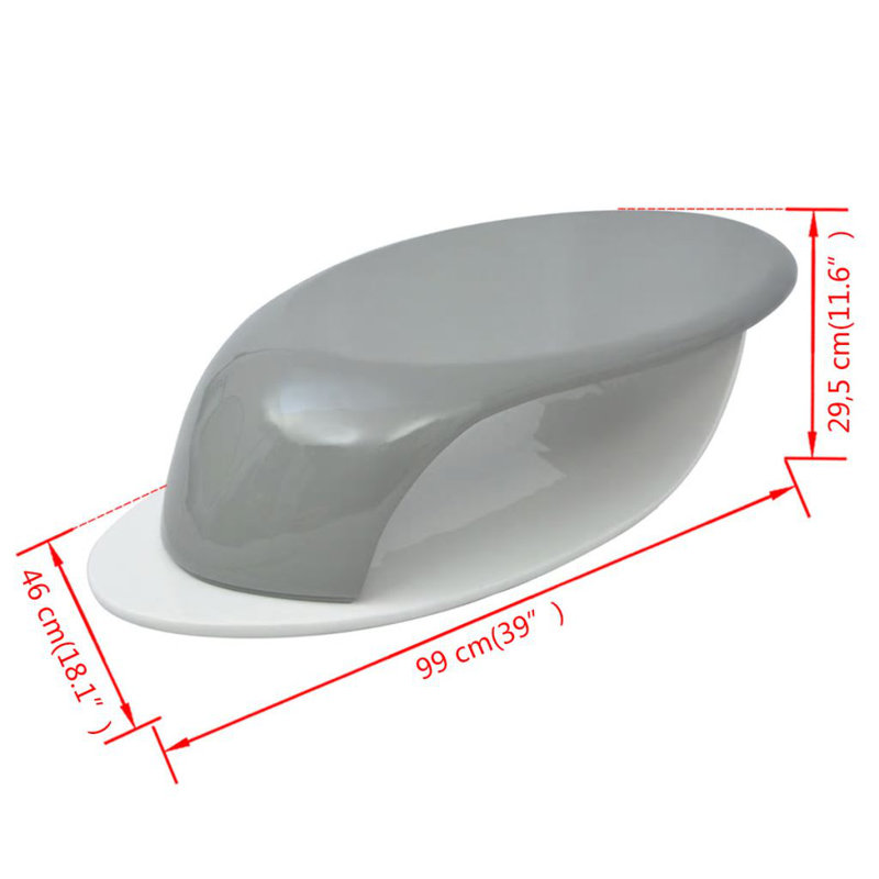 Athey Abstract Coffee Table, Grey, White