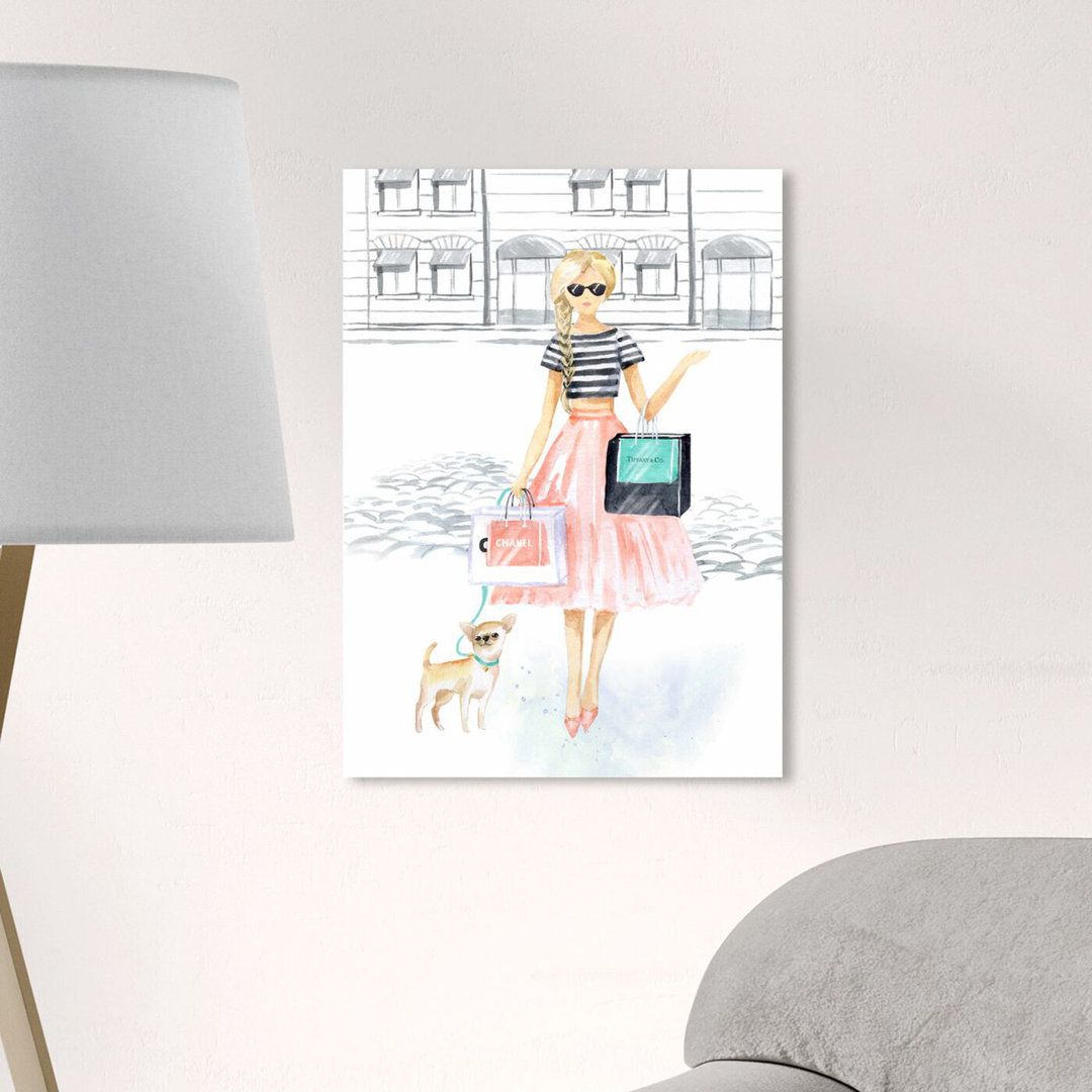 Fashion And Glam " Fashion And Glam Glam Girl De Paseo Outfits " by Oliver Gal Painting Print Oliver Gal Prints