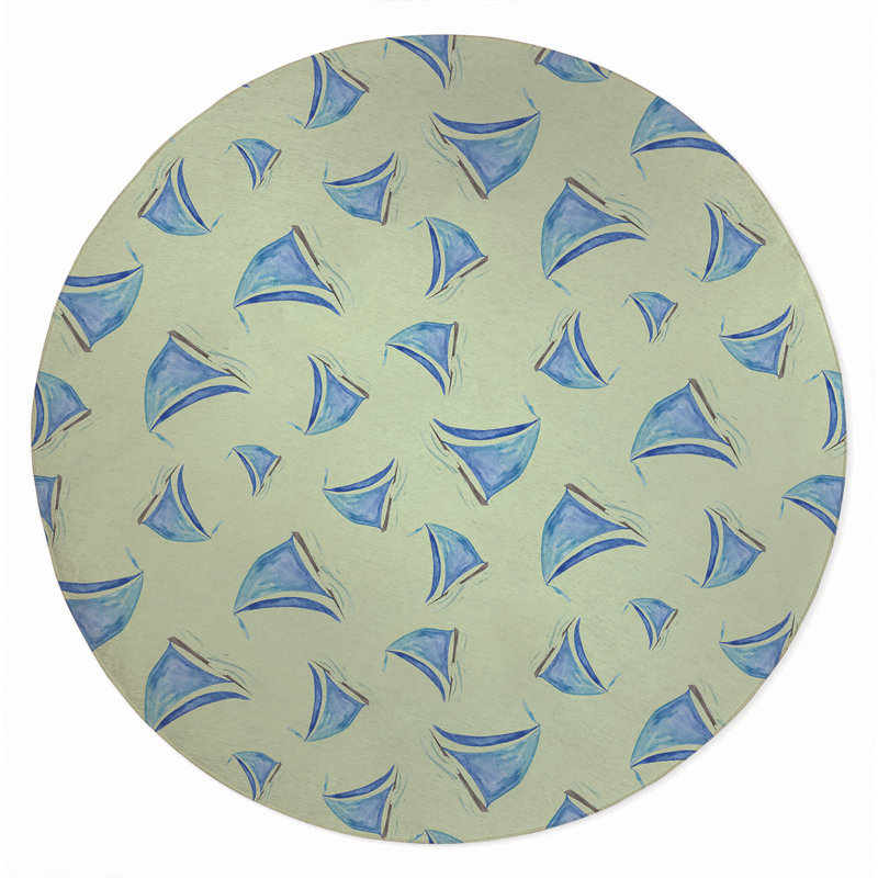 Tapis d'extérieur Summer, Rond 5 pi