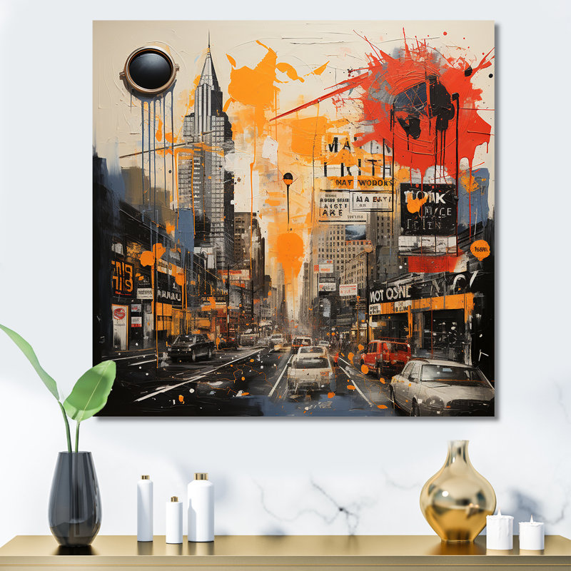 Minneapolis Cityscape Dream - Art mural Minneapolis, Toile tendue, H 16 po x l 16 po x P 1 po