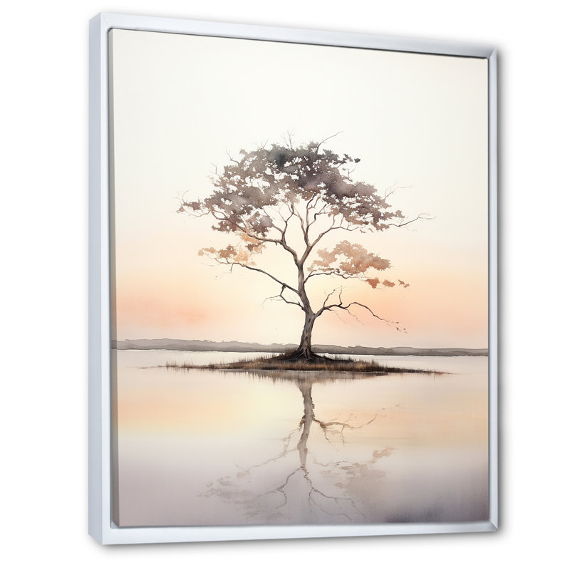 Silhouette solitude I, Cadre flottant blanc, H 20 po x l 12 po