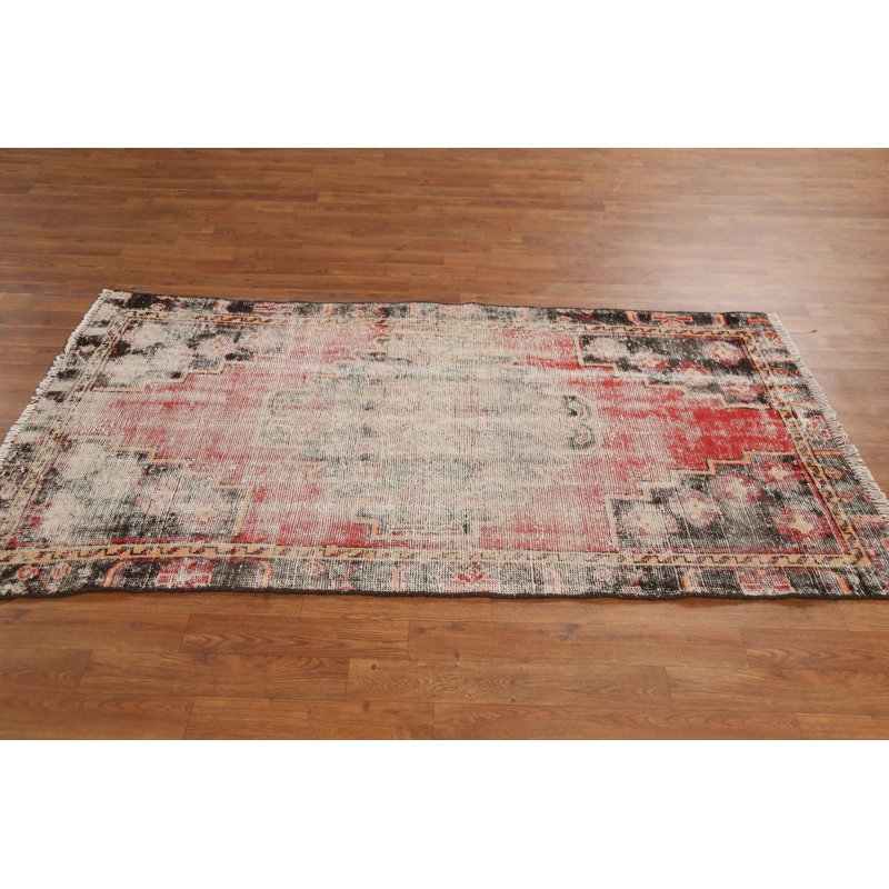 Tapis traditionnel antique géométrique 3 x 6