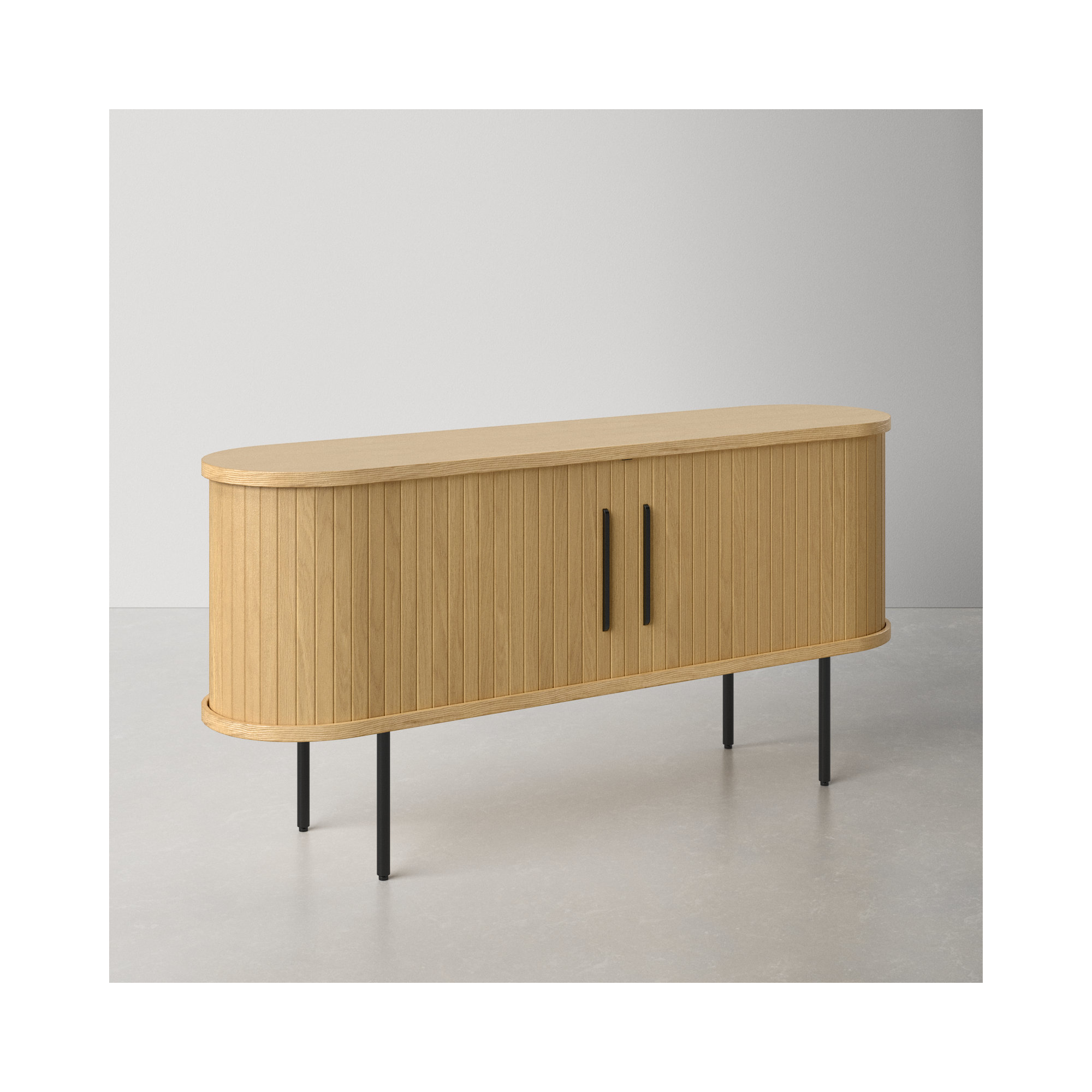 Iris 71'' Media Console, Natural Oak