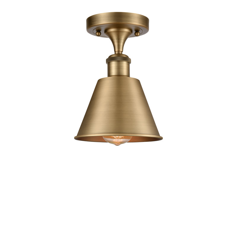 Farlane Semi Flush Mount, Matte Black, Matte Black, No Bulb Included