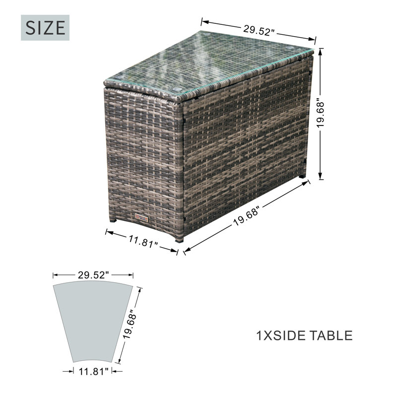 Table d'appoint en métal pour l'extérieur
