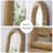 Half-Circle Rattan+Manufactured Wood Full Length Mirrors