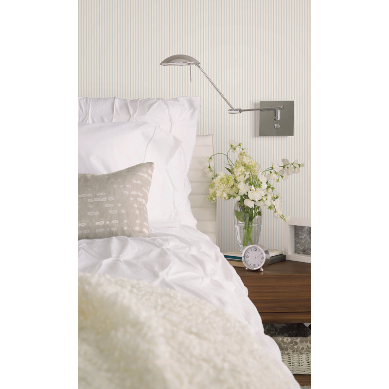Camron 10m x 53cm Matte Wallpaper Roll, Blue/Cream